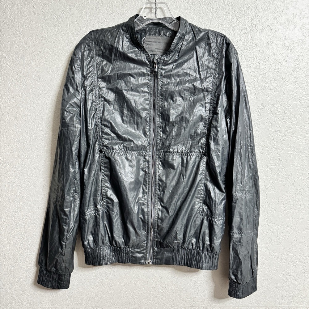 All Saints Icat Jacket Mens Small Gray 2008 Festival Full Zip Pockets